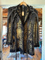 Men's Black & Tan Merman Blazer W/ Fringe Rhinestones (Size Large)