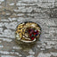 Gold Flower w/ Pearl and Multi Color Bling Buckle
