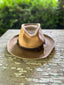 Tan Custom Beaver Hat Distressed w/ Short Brim