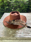 Rust Orange Custom Beaver Hat w/ Rattlesnake Band