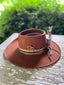 Rust Orange Custom Beaver Hat w/ Rattlesnake Band