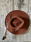 Rust Orange Custom Beaver Hat w/ Rattlesnake Band