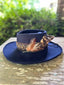 Navy Custom Beaver Hat w/ Sequin Band