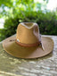 Tan Custom Beaver Hat w/ Cognac Leather Band