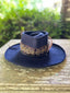 Navy Custom Beaver Hat w/ Sequin Band