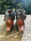 Canty Boots - Kids Vintage Black Crocodile (size 6/8)