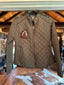 Quilted Army Green Jacket w/ Blonde Horse