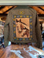 Quilted Army Green Jacket w/ Blonde Horse