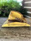 Yellow Custom Distressed Arrow Thunderbird Cowboy Hat