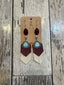 Leather and Stone Earrings