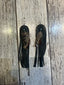 Black Cowhide Feather Earrings