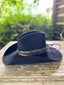 Black Custom Beaver Hat w/ Rattlesnake Band