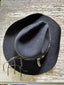 Black Custom Beaver Hat w/ Rattlesnake Band