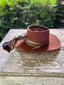 Rust Orange Custom Beaver Hat w/ Rattlesnake Band