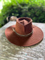 Rust Orange Custom Beaver Hat w/ Rattlesnake Band