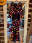 Black Jumpsuit w/ Beaded Stars and Fringe Sleeves (SM/MD)