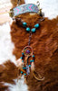 Beaded Choker w/ Turquoise - Dream Catcher Necklace #98
