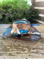 Brown and Blue Straw Hat
