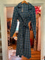 Blue Plaid Western Trench