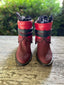 Canty Boots - Custom Burgundy Stingray w/ Red Tops (Size 7b)