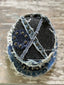 Bleached Denim Crystal Studded Top Hat
