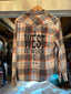 How The West Is Worn Grey & Red Vintage Flannel
