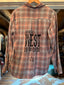 How The West Is Worn Pink & Grey Vintage Flannel