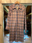 Bonanza Western Pink Flannel Logo Duster