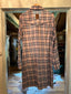 Bonanza Western Pink Flannel Logo Duster