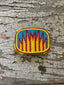 Native Hand Beaded Yellow Belt Buckle