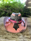 Pink and Black Cross Straw Cowboy Hat