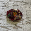 Virgin Mary / Cross Red Bling Brooch Buckle