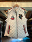 White Quilted Hand-Embellished Vest