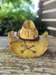 Yellow Custom Distressed Arrow Thunderbird Cowboy Hat