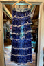 Blue Paisley Bustle Skirt (size 6/8)
