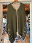 Flax & Sage Green Reversible Cowboy Shawl