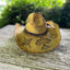 Yellow Custom Distressed Arrow Thunderbird Cowboy Hat